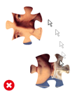 Fusion des pièces impossible